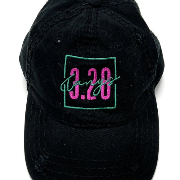 Otto Distressed Black Hat Cap Tanys 3.28 - Picture 2 of 5